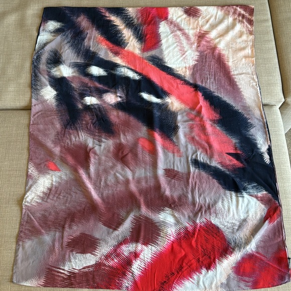 Club Monaco Silk Abstract Pattern Scarf - Picture 2 of 4
